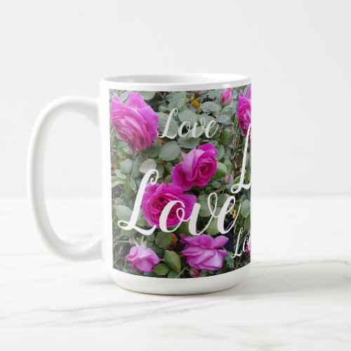 Pretty Pink Vintage Rose Flower Birthday Love  Coffee Mug