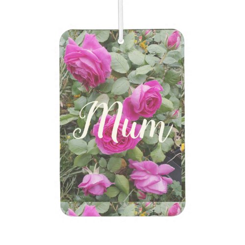 Pretty Pink Vintage Rose Flower Birthday Mom Air Freshener