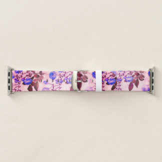Pretty Pink w/ Purple Floral Print Apple Watch Band