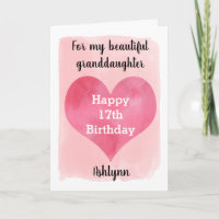 Funny 17th Birthday Card For Girl, For Daughter, 17 Years Old Birthday Gift  For Him, For Son, Personalized Name, Seventeenth Birthday Card