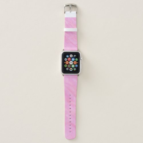 Pretty Pink Watercolor Apple Watch Leather Bands