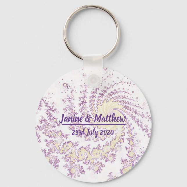 Pretty Pink Wedding Gift Keychain (Front)