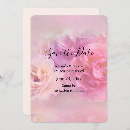 Pretty Pink  White Carnations Photograph Save The Date