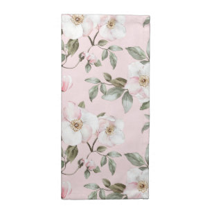 Pretty Pink White Flowers Bridal Shower Cloth Napkin