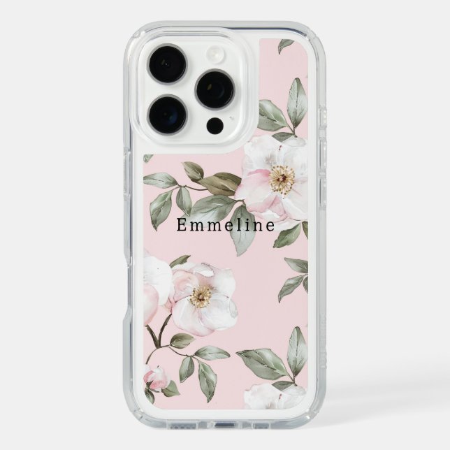 Pretty Pink White Flowers   Speck iPhone Case (Front)