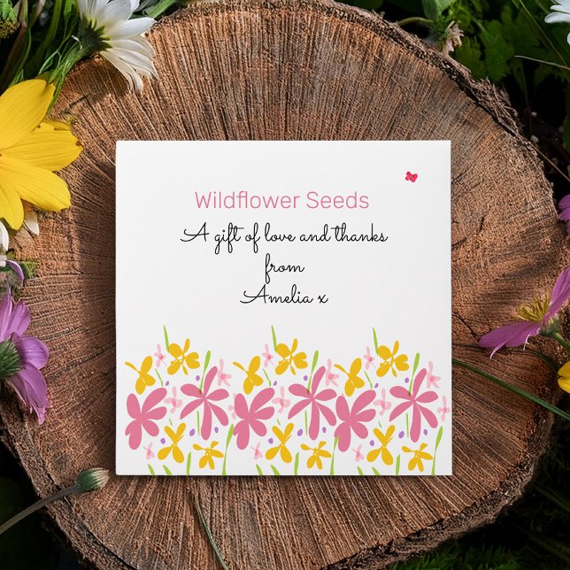 Pretty Pink Wildflower Baby in Bloom Personalized Envelope (Creator Uploaded)