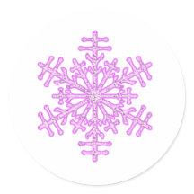 Pretty Pink Winter Christmas Snowflake