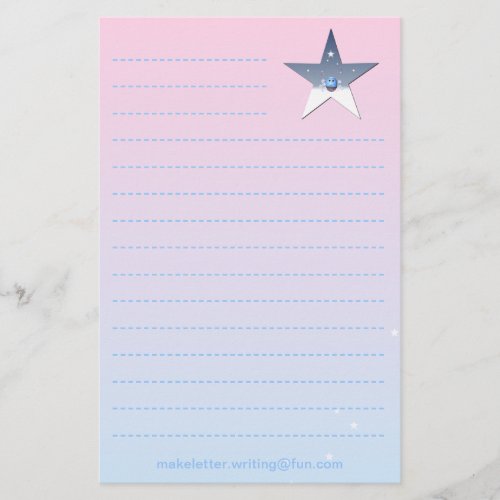 Pretty Pink Writing Paper for Children