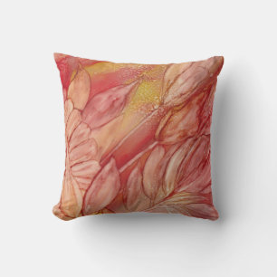 Pretty Pinks and Yellows Throw Pillow