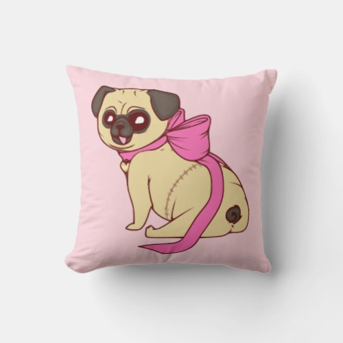 Pretty Pinky Pugly Pillow