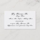 Pretty PinUp Beauty Business Card (Back)