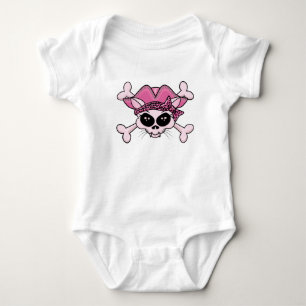 Pretty Pirate Kitty Skull Baby Bodysuit