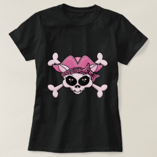 Pretty Pirate Kitty Skull T-Shirt