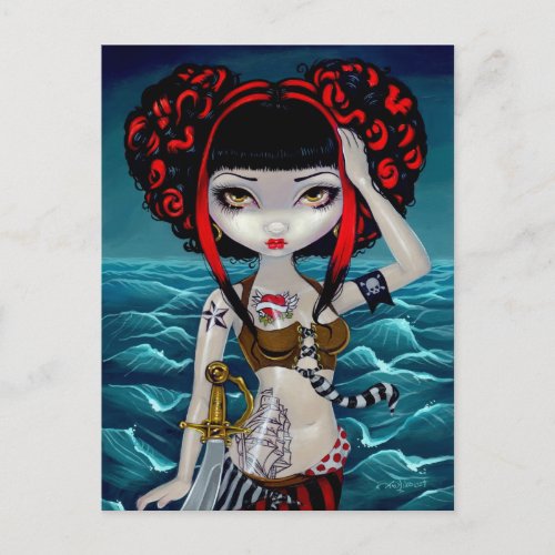 Pretty Pirate Polly Postcard