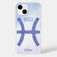 Pretty Pisces Astrology Sign Personalized Purple