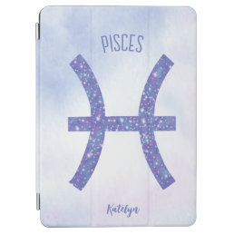 Pretty Pisces Astrology Sign Personalized Purple iPad Air Cover