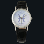 Pretty Pisces Astrology Sign Personalized Watch<br><div class="desc">This pretty purple and lavender Pisces watch features your astrological sign from the Zodiac in a beautiful sparkle like the constellations. Customize this cute wristwatch gift with your name in cursive script for someone with a birthday in late February or early March.</div>