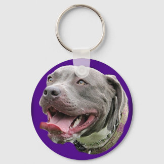 Pretty Pit in Purple Keychain