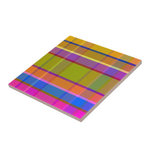 Pretty Plaid DBP Ceramic Tile