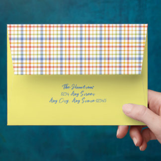 Pretty Plaid Envelopes in Trending Spring Colors