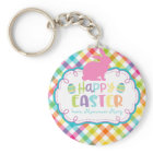 Pretty Plaid Happy Easter Personalized sticker