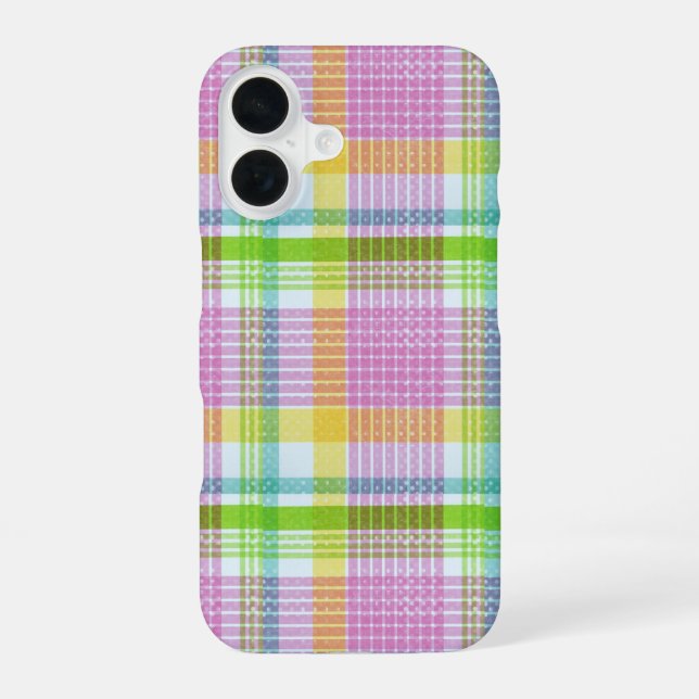 Pretty Plaid Pattern Iphone Case (Back)