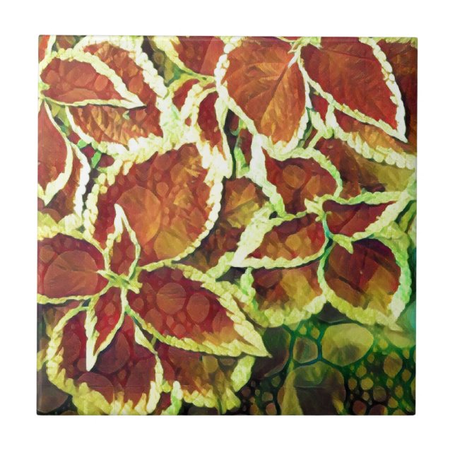 Pretty Plant Ceramic Tile (Front)