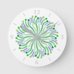 Pretty Plant Of The Ocean With Flowing Curvy Form Round Clock