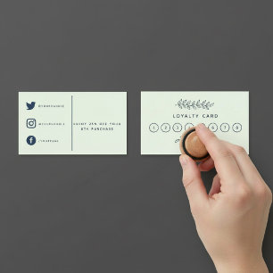 Pretty plant shop, garden loyalty card.