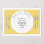 Pretty plate dinner party invitation