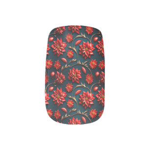 Pretty Poinsettia  Minx Nail Art