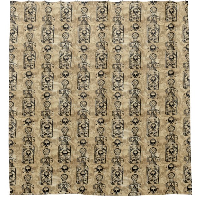 Pretty Poison Bottle Shower Curtain (Front)