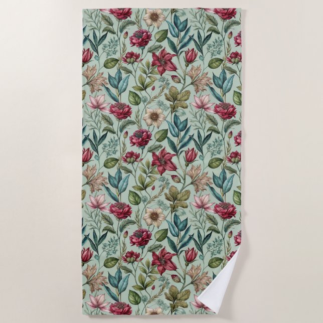 Pretty Poison Petals Beach Towel (Front)