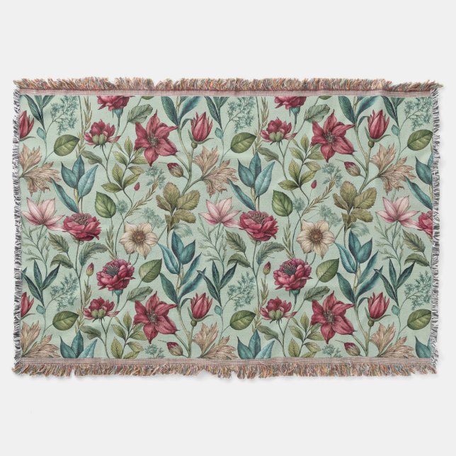 Pretty Poison Petals Throw Blanket (Front)