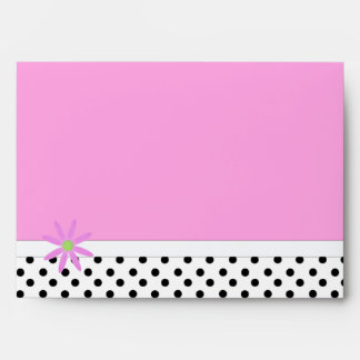 Pretty Polka Dot and Floral Envelope