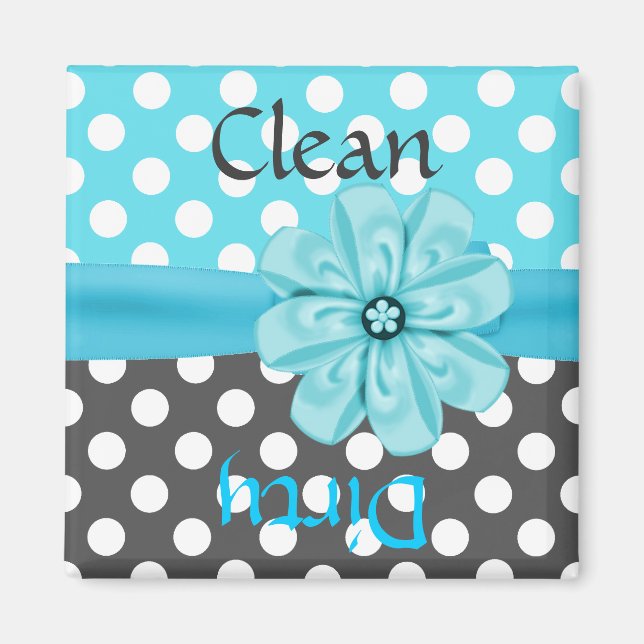 Pretty Polka Dot Dishwasher Magnet (Front)