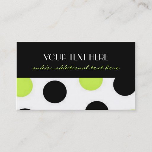Customizable Pretty Polka Dots Business Card Templates