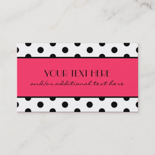 Customizable Pretty Polka Dots Business Card Templates