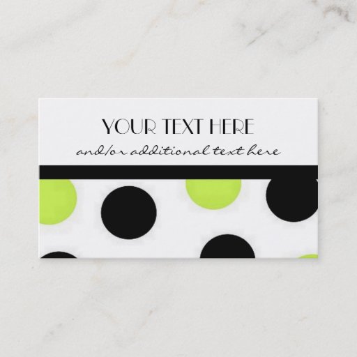 Customizable Pretty Polka Dots Business Cards