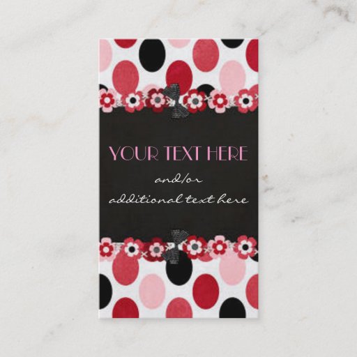 Customizable Pretty Polka Dots Business Card