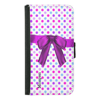 Pretty Polka Dots Custom Samsung S5 Wallet Case