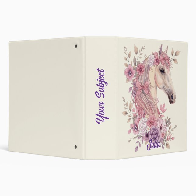 Pretty Ponies and Petals Horse Binder for Girls (Background)
