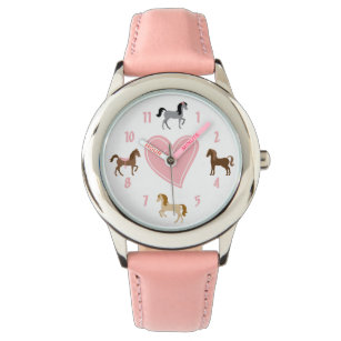 Pretty Ponies and Pink Heart Horse Watch