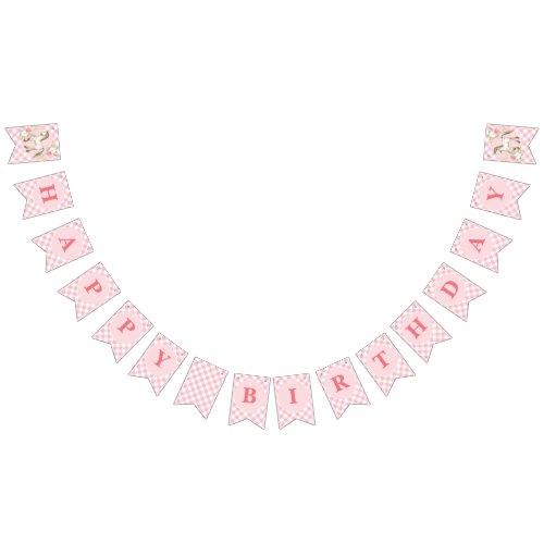 Pretty Pony Birthday Party bunting banner floral