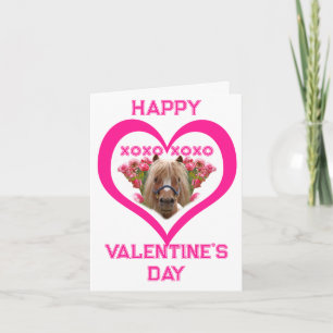 Pretty Pony in Pink Valentine's Day Cards for Kids