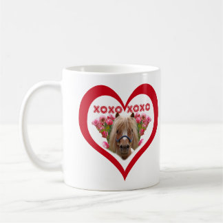 Pretty Pony in Red Valentine's Day Coffee Mug
