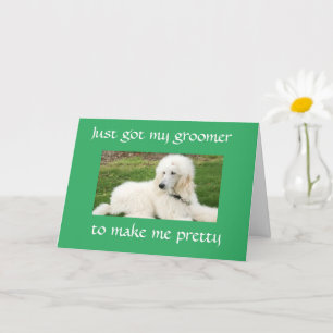 PRETTY "POODLE" SAYS "HAPPY BIRTHDAY" CARD