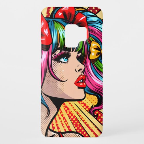 Pretty Pop Art Comic Girl Colorful Ai Art Case_Mate Samsung Galaxy S9 Case