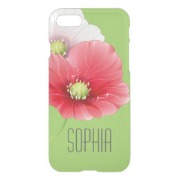 Pretty Poppies Modern Floral Monogram iPhone 8/7 Case