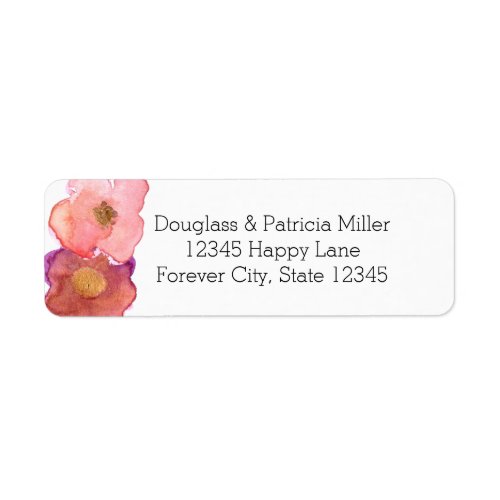 Pretty Poppies Watercolor Label